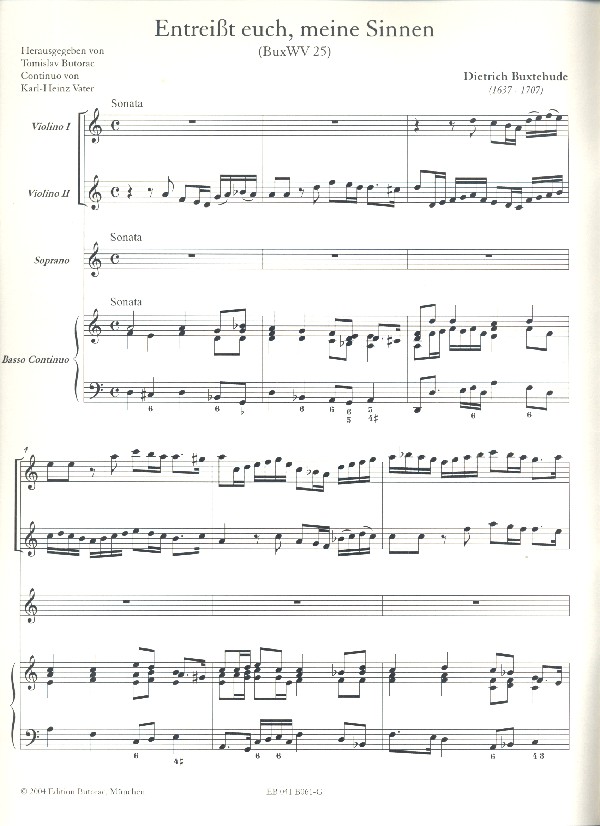 Entreißt euch meine Sinnen BuxWV25