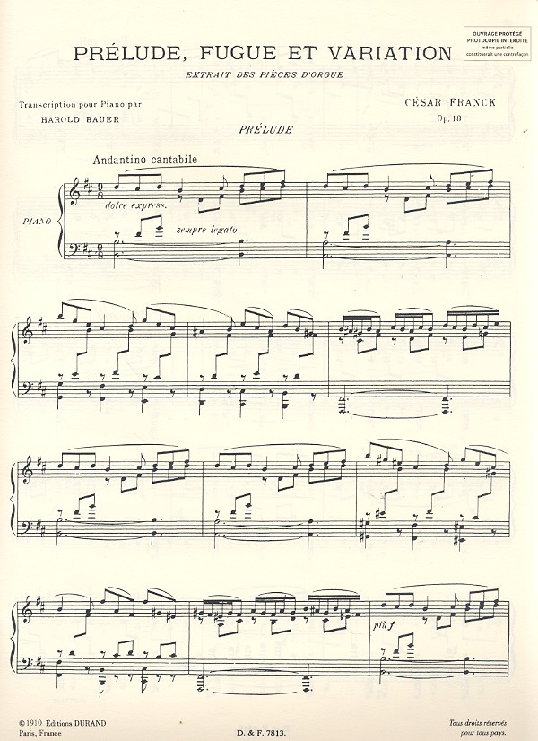 Prélude, fugue et variation op.18