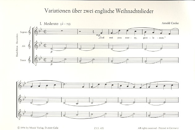 Variationen über 2 englische Weihnachtslieder