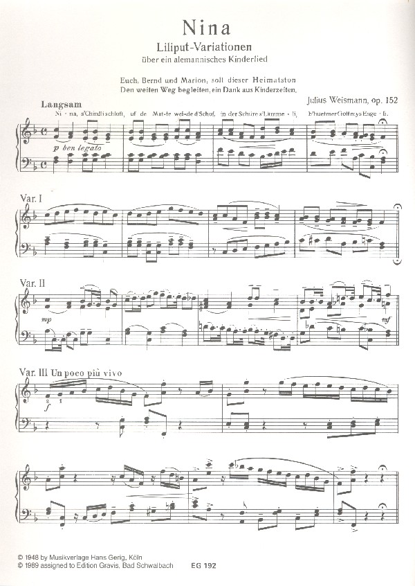 Nina op.152 Liliput-Varaitionen