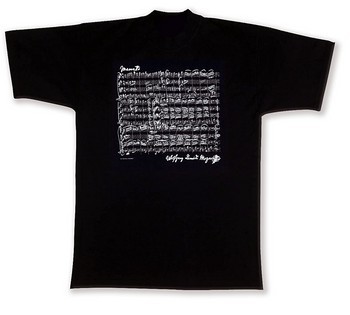 T-Shirt Mozart Größe XL schwarz