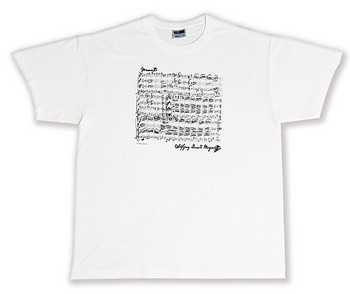 T-Shirt Mozart Größe XL weiß