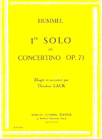 Solo no.1 du Concertino op.73 