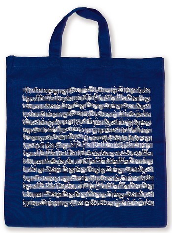 Tragetasche Notenblatt navy 38 x 40 cm