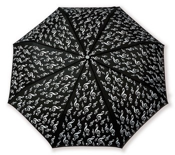 Taschenschirm Violinschlüssel schwarz,