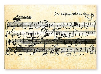Notenpostkarten Mozart