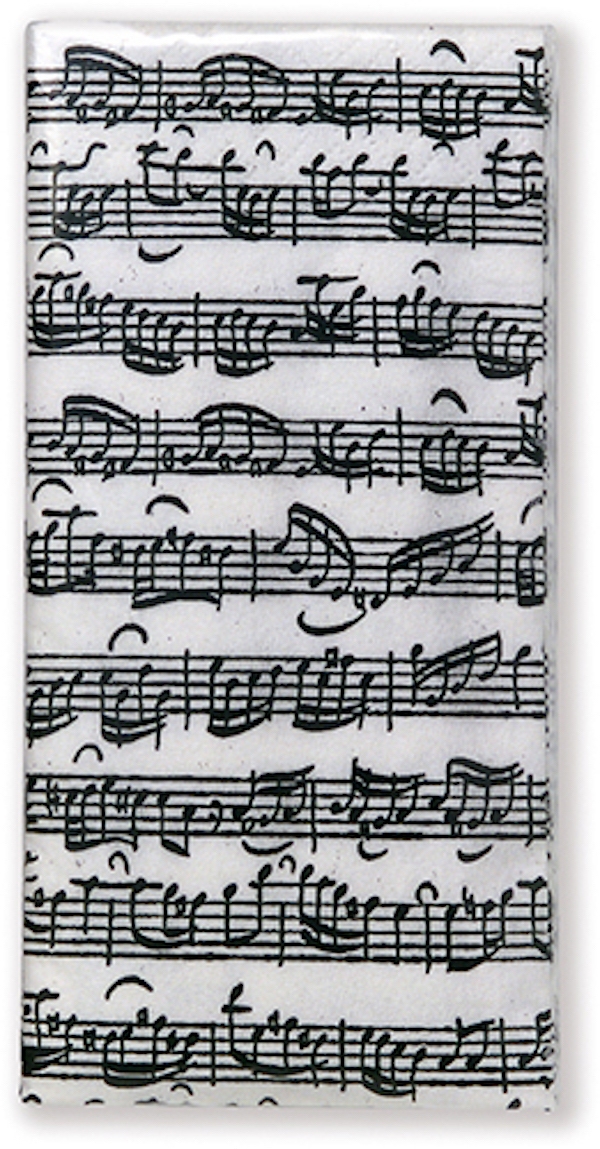 Papiertaschentücher Noten Bach (10 Stück)