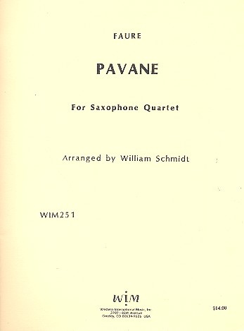 Pavane for saxophone quartet (SATB)