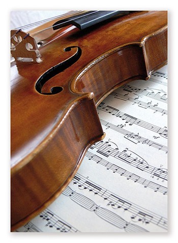 Postkarte Geige