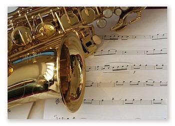 Postkarte Saxophon