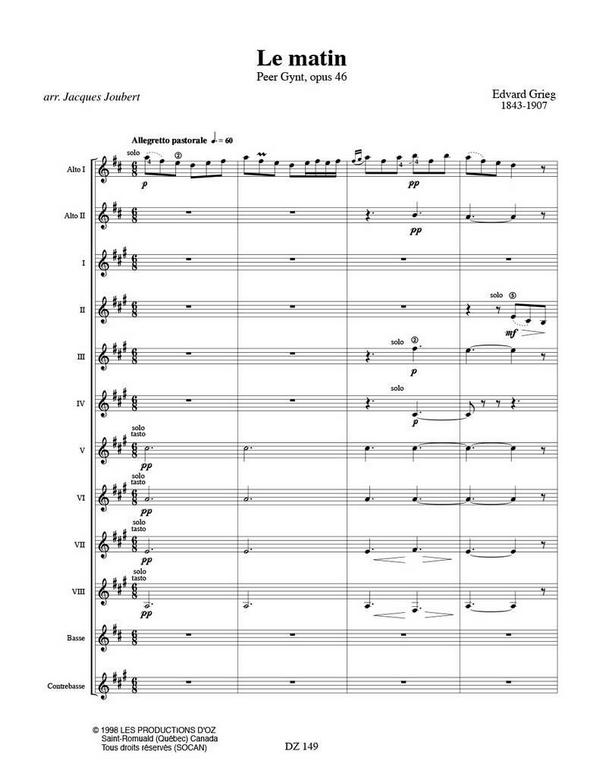 Le matin pour orchestre de guitares