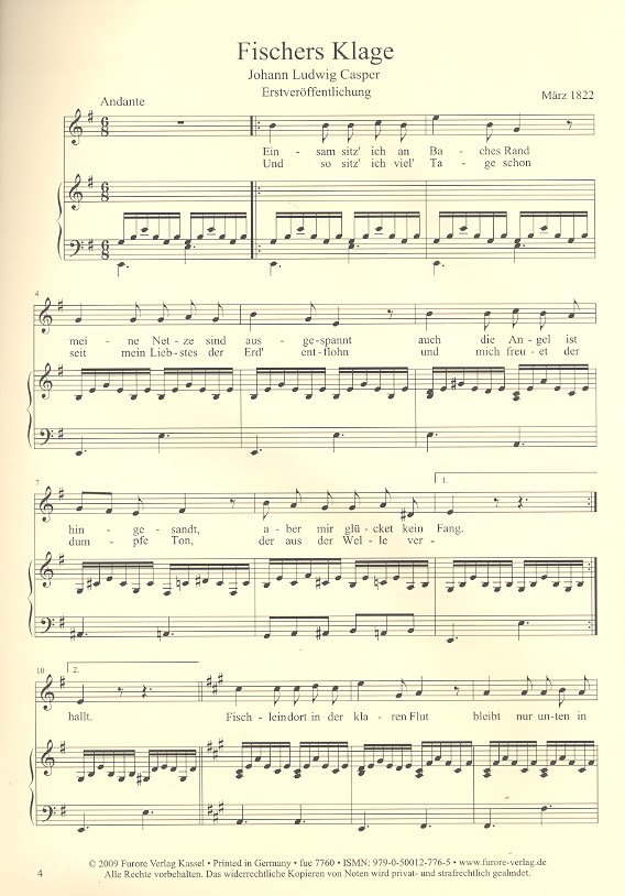 Fischers Klage für Mezzospran und