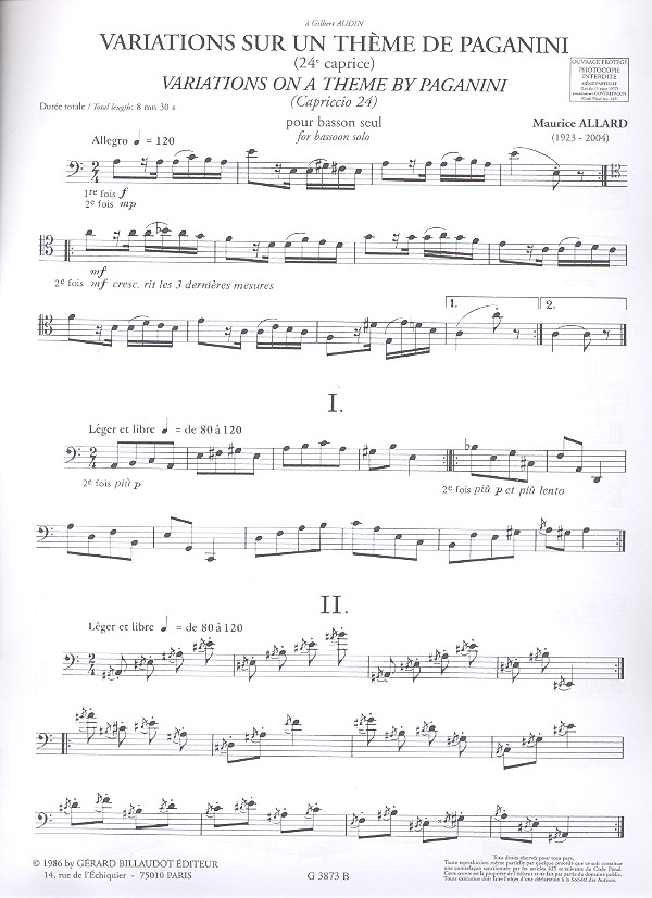 Variations sur un thème de Paganini (caprice no.24)