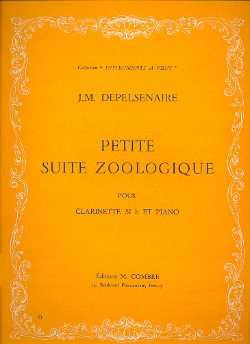 Petite Suite Zoologique pour clarinette en sib