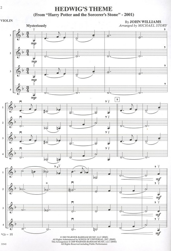 Movie Quartets for all: for 4 instruments