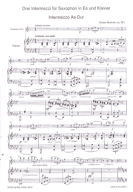 3 Intermezzi op.55 für