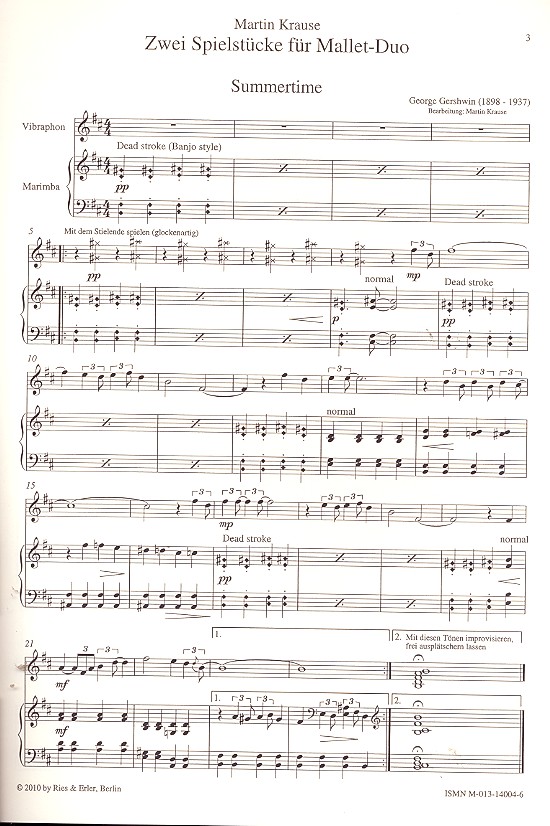 2 Spielstücke für Mallet-Duo