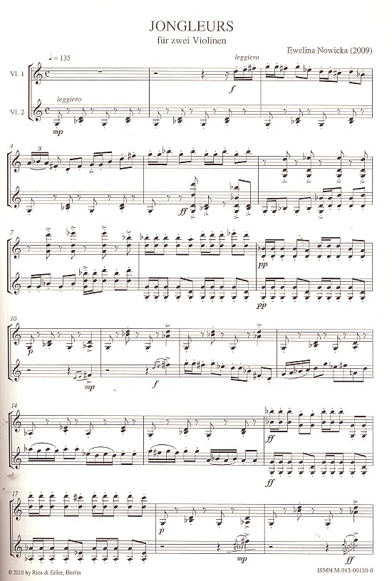 Jongleurs für 2 Violinen