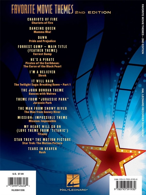 Favorite Movie Themes 2nd Edition