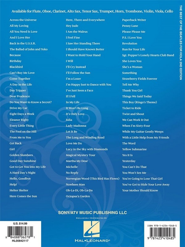 The Best of The Beatles for viola