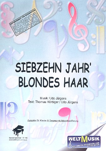 Siebzehn Jahr blondes Haar