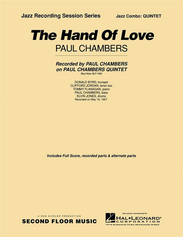 The Hand of Love: for  jazz combo quintet