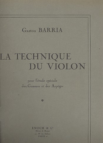 La Technique du Violon pour l'étude