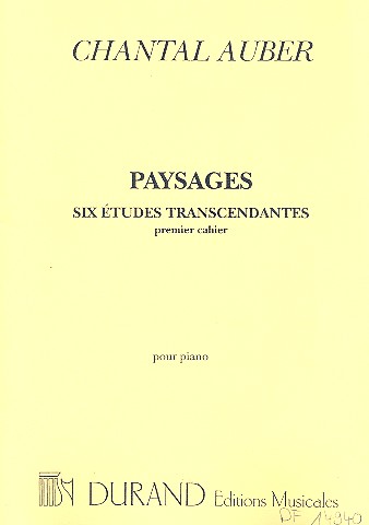 Paysages 6 études transcendantes