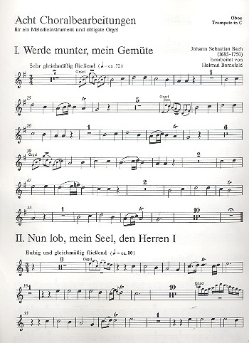 8 Choralvorspiele nach Kantatensätzen