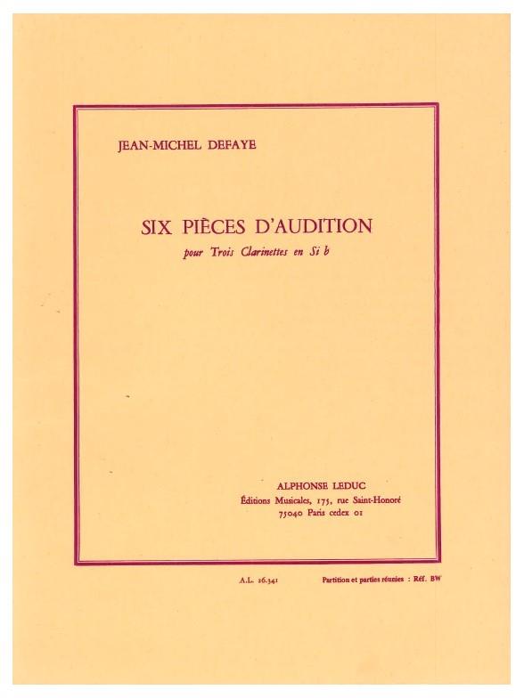 6 pièces d'audition pour