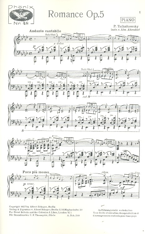 Romanze op.5: für Salonorchester