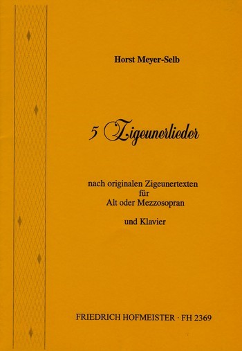 5 Zigeunerlieder für Alt (Mezzosopran)
