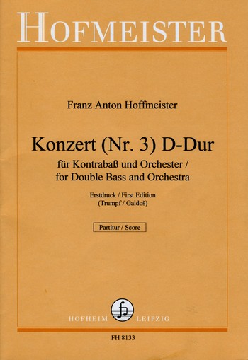 Konzert D-Dur Nr.3 für Kontrabaß und