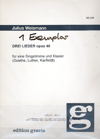 3 Lieder op.40 für Singstimme