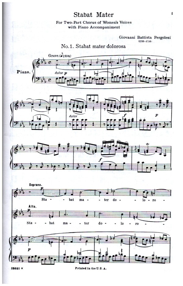 Stabat Mater for 2-part chorus