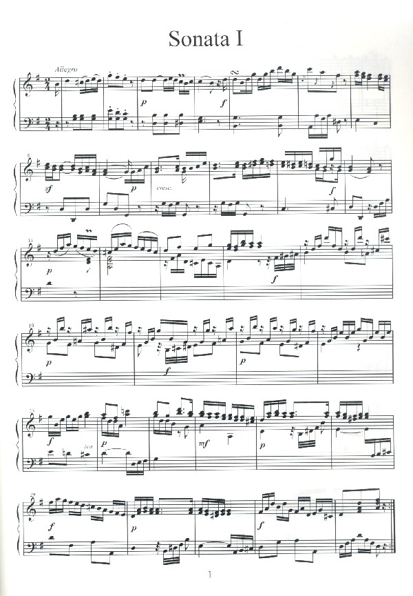 6 Sonaten op.1 für Cembalo (Klavier)