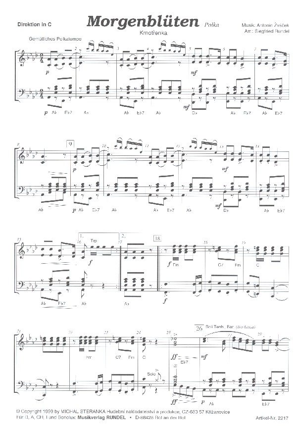 Morgenblüten: für Blasorchester