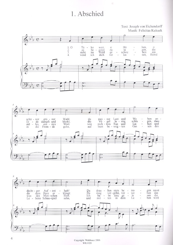 7 Lieder für Frauenstimme undd Klavier