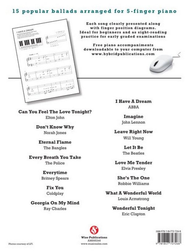 Ballads: for 5-finger piano (with text)