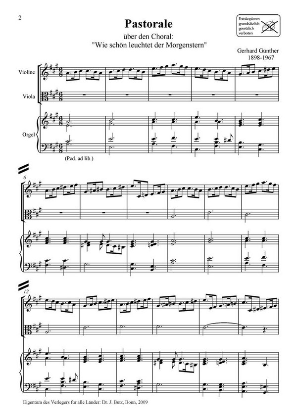 Pastorale über den Choral Wie schön leuchtet