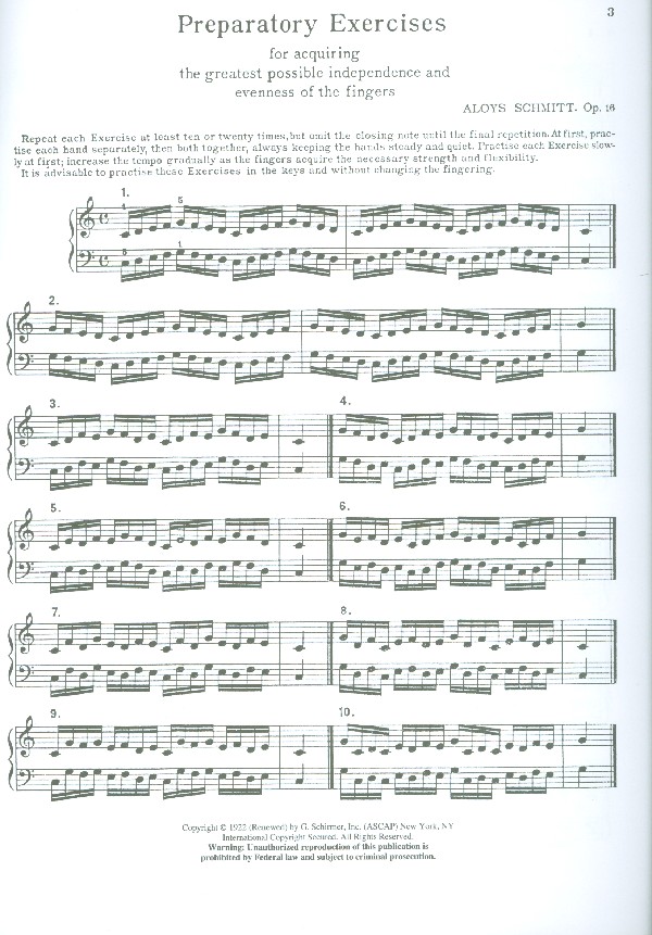 Preparatory Exercises op.16