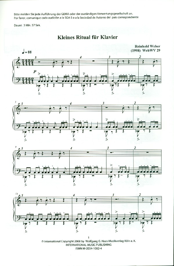Kleines Ritual WebWV29