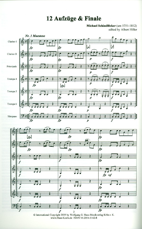 12 Aufzüge und Finale für 5-12 Trompeten