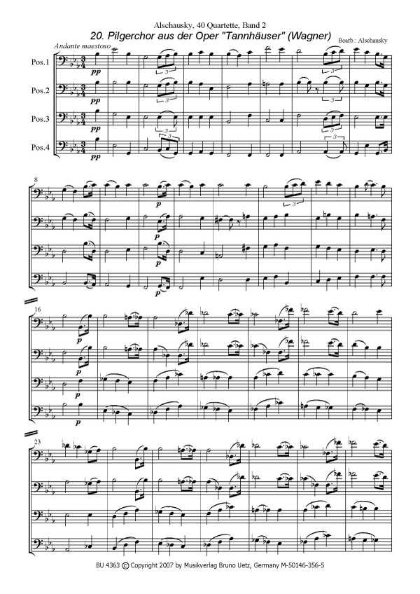 Posaunenquartette Band 2 (Nr.20-40)