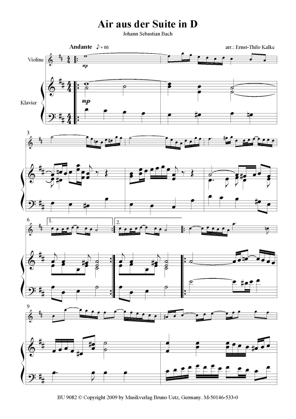 Trauermusik für Violine, Violoncello