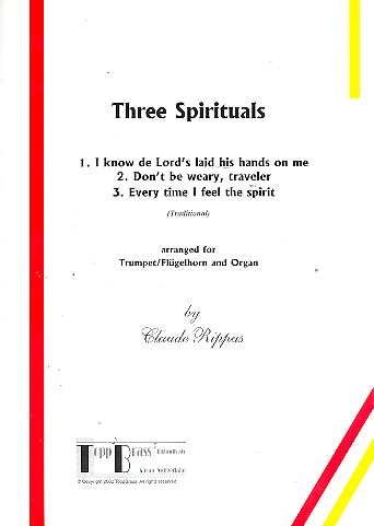 3 Spirituals: für Trompete (Flügelhorn)
