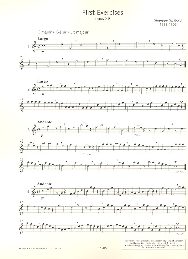 Erste Übungen op. 89