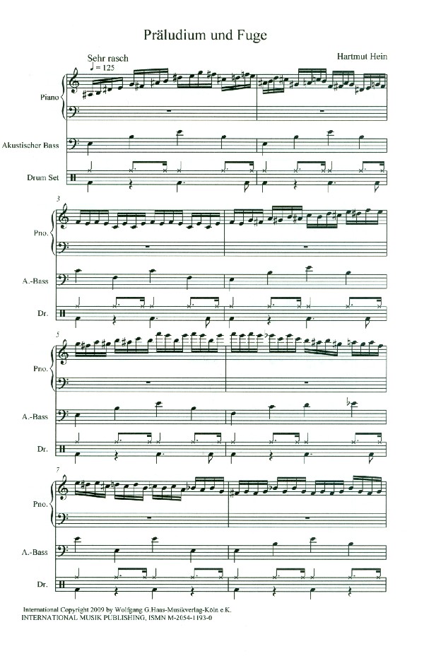 Präludium und Fuge HeinWV13 für