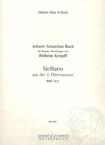 Siciliano aus der 2. Flötensonate BWV1031