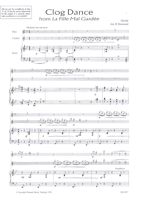 Holzschuhtanz für Flöte, Klarinette